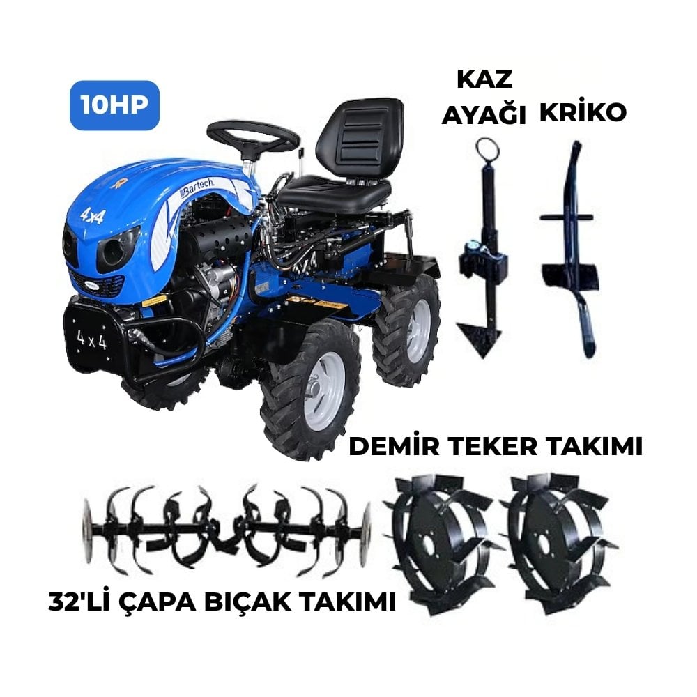 bartech 4x4 çapa makinesi