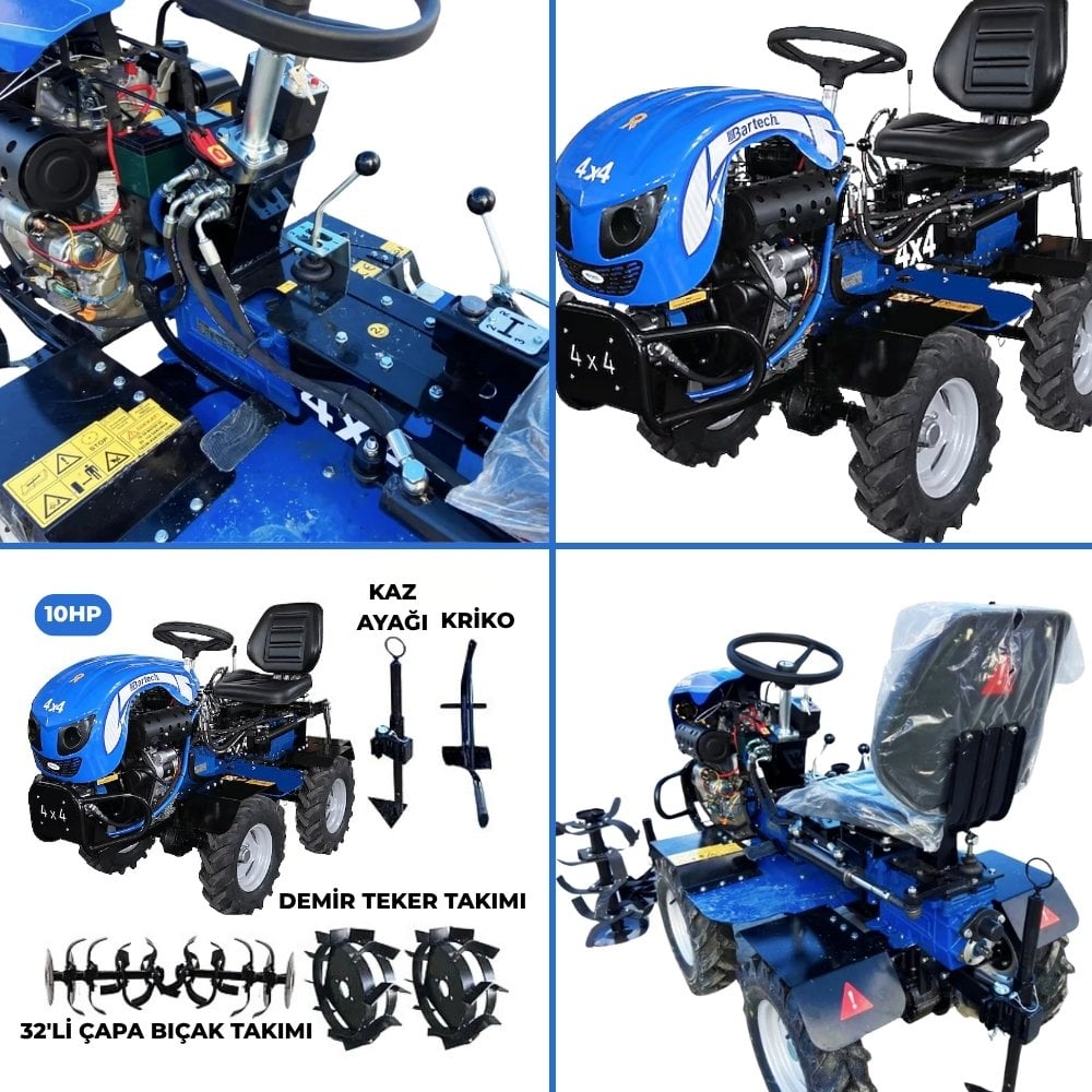bartech 4x4 mini çapa makinesi