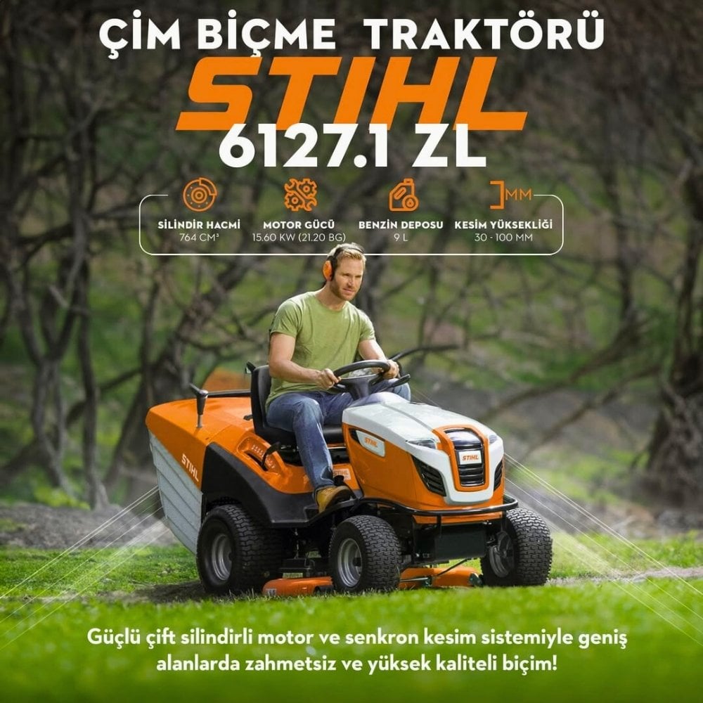Stıhl RT6127.1 ZL Benzinli Çim Biçme Traktörü