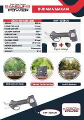 Samsung Power GSP-320ECO Budama Makası 32mm Çift Akülü