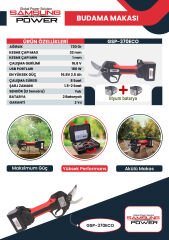 Samsung Power GSP-370ECO Budama Makası 37mm Çift Akülü