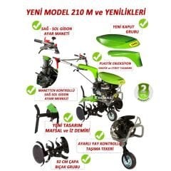 Taral 210 M Pmg 170 F Benzinli Çapa Makinesi 6.5 Hp