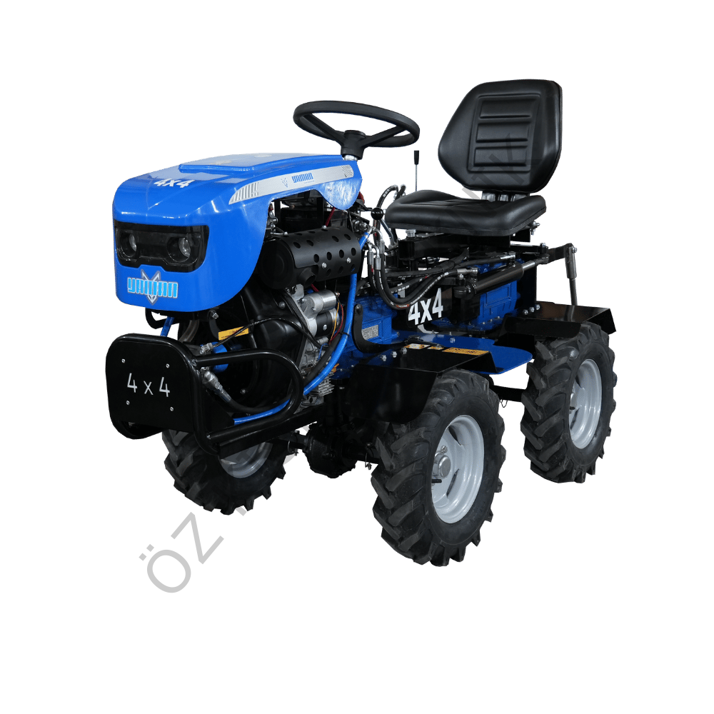 Yaman 4x4 Dizel Motorlu Marşlı Mini Traktör Çapa Makinası 10 Hp