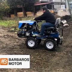 Yaman 4x4 Dizel Motorlu Marşlı Mini Traktör Çapa Makinası 10 Hp
