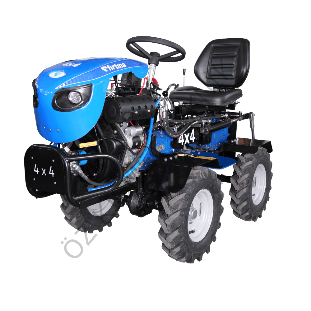 Fırtına 4x4 Dizel Motorlu Marşlı Mini Traktör Çapa Makinası 10 Hp