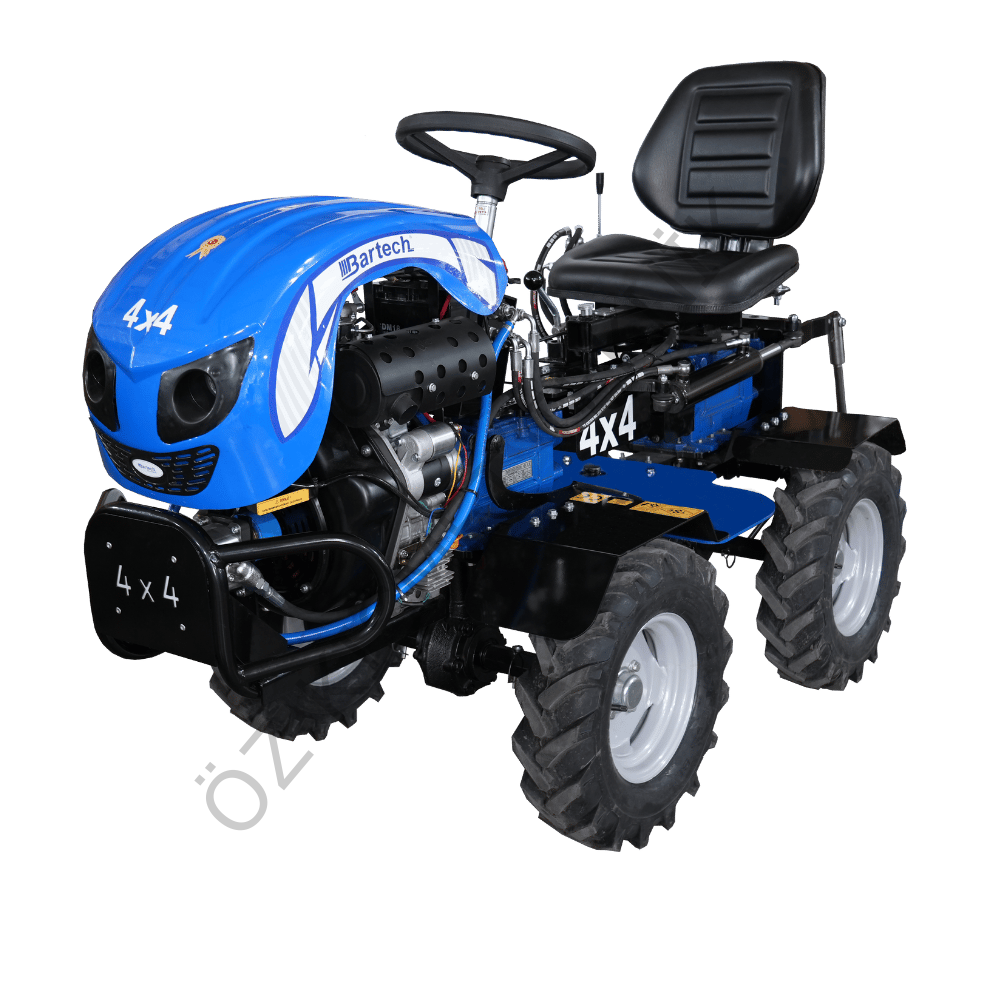 Bartech 4x4 Dizel Motorlu Marşlı Mini Traktör Çapa Makinesi 10 Hp