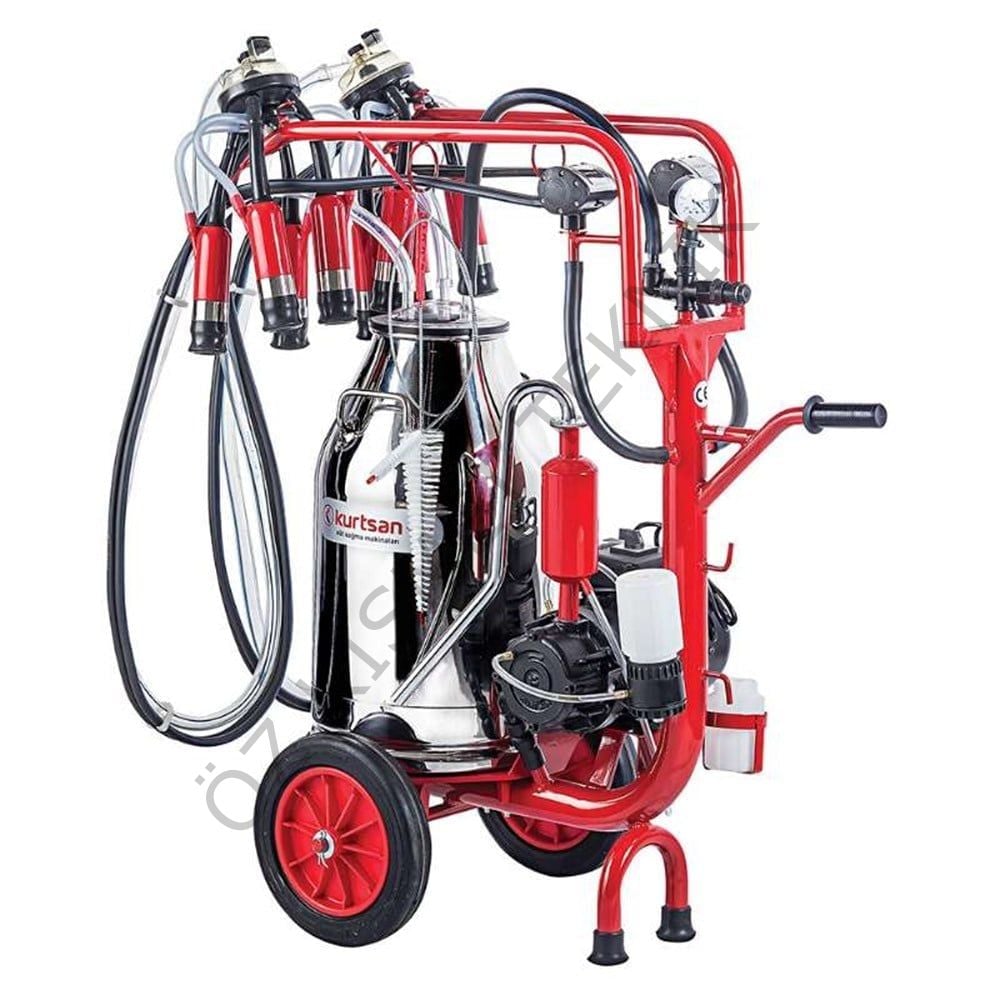 Kurtsan Km04082 Çift Sağım Tek Güğüm CYK Süt Sağım Makinesi 40 Litre Yağlı