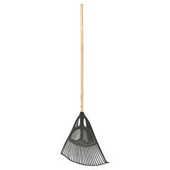 Fiskars 1001584 Solid Ahşap Saplı Çim ve Yaprak Tırmığı XL