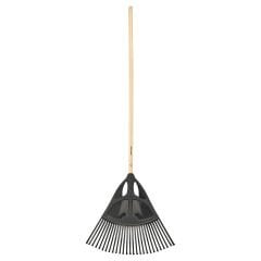 Fiskars 1001584 Solid Ahşap Saplı Çim ve Yaprak Tırmığı XL