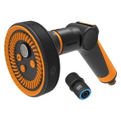 Fiskars 1065492 Çoklu Sulama Tabancası + 13mm Stoplu Hortum Bağlantısı