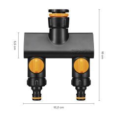 Fiskars 1070577 2 Çıkışlı Musluk Bağlantısı 21mm/26,5mm/33,3mm