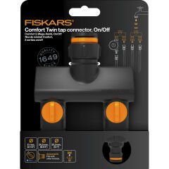 Fiskars 1070577 2 Çıkışlı Musluk Bağlantısı 21mm/26,5mm/33,3mm