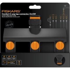Fiskars 1070578 3 Çıkışlı Musluk Bağlantısı 21mm/26,5mm/33,3mm