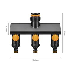 Fiskars 1070578 3 Çıkışlı Musluk Bağlantısı 21mm/26,5mm/33,3mm
