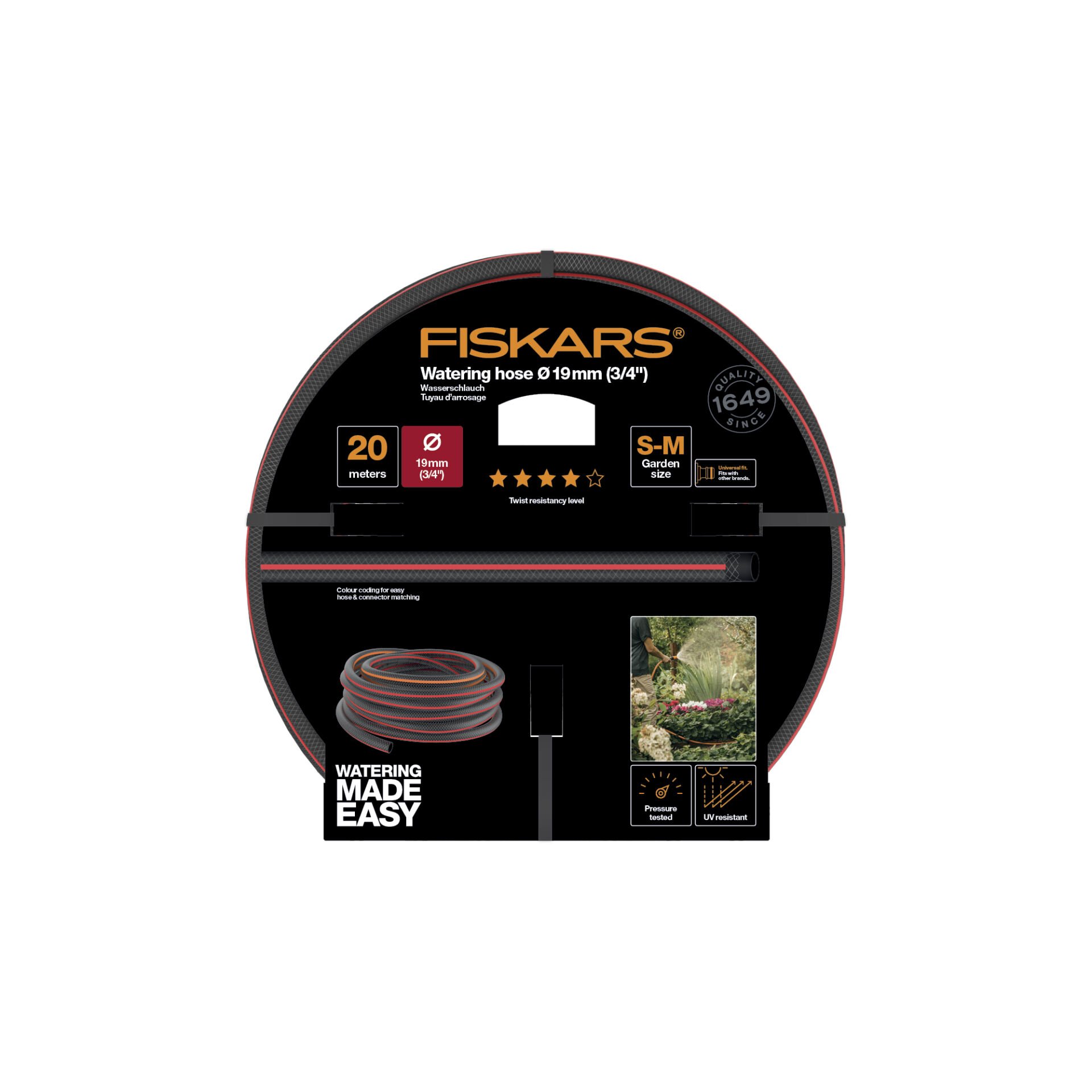 Fiskars 1027110 Q4 Sulama Hortumu 19 mm (3/4”) 20m