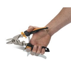 Fiskars 1027212 PowerGear Metal Levha Sac Kesme Makası Kısa Kesim (Bulldog)