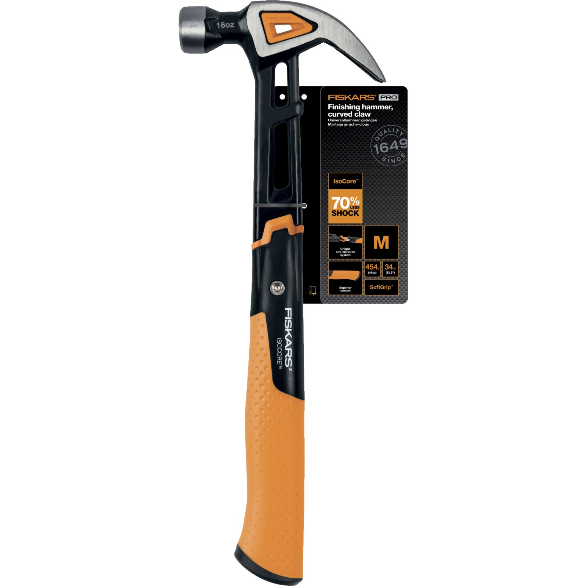 Fiskars 1027202 IsoCore Kavisli Çekiç M