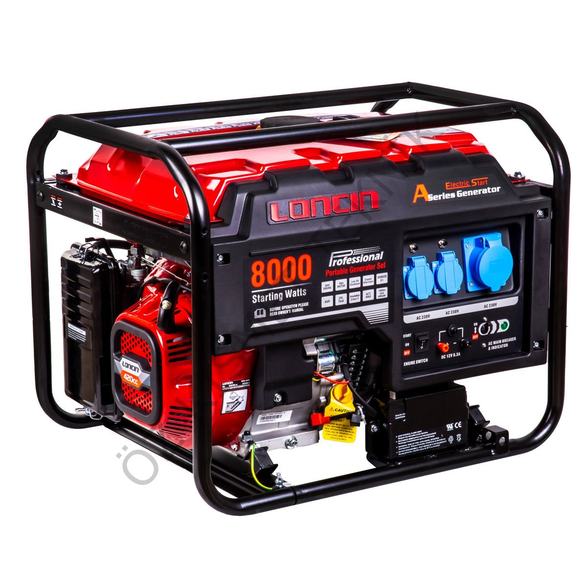Loncin LC8000D-A Eur5 Jeneratör 6,5Kw Marşlı
