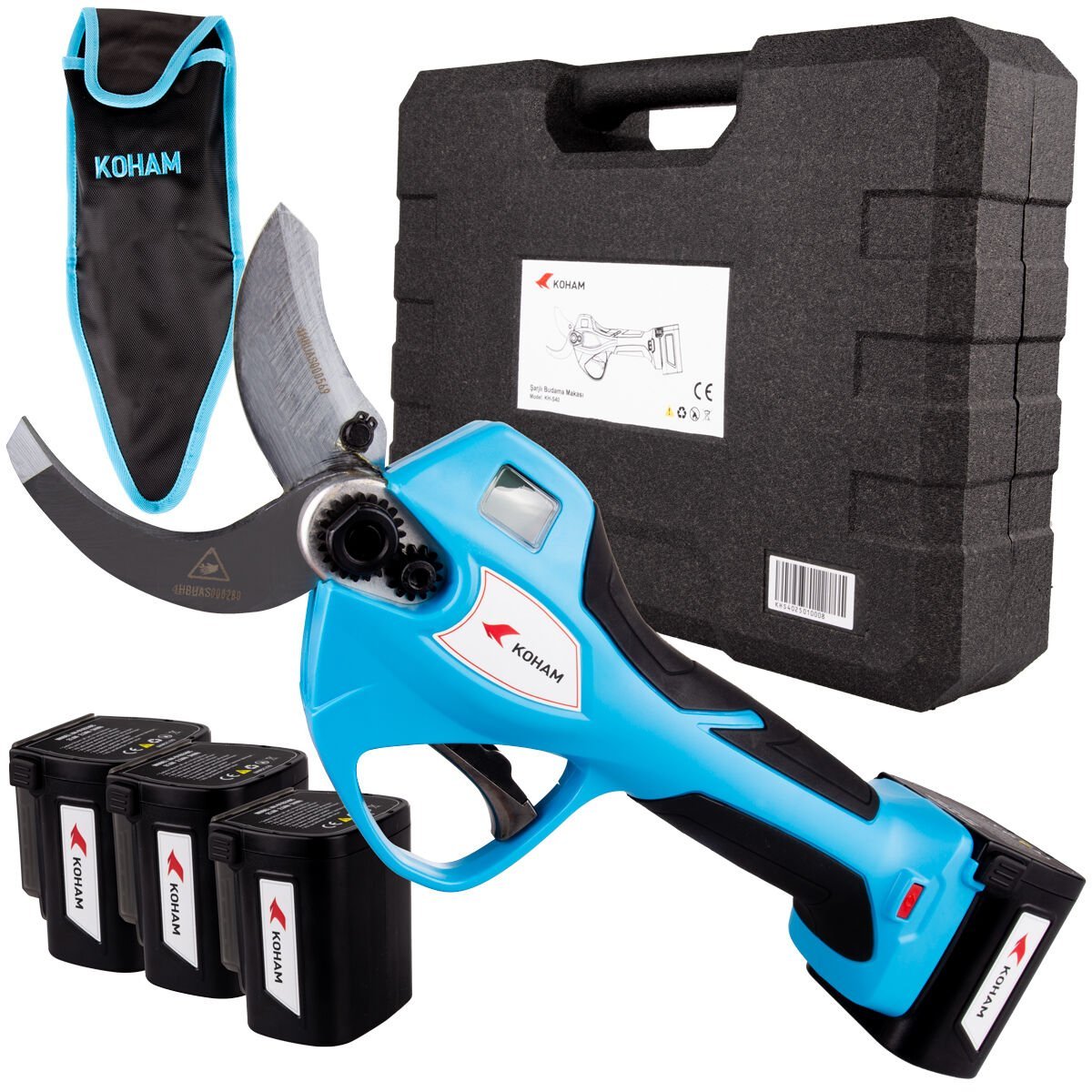 Koham KH-S40 Akülü Budama Makası 40mm Üç Akülü Sensörlü
