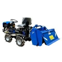 Yavuz 4x4 Mini Traktör 15 HP Dizel Motorlu Marşlı Rotovatörlü Çapa Makinesi