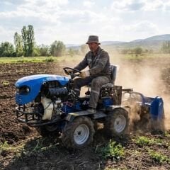 Yavuz 4x4 Mini Traktör 15 HP Dizel Motorlu Marşlı Rotovatörlü Çapa Makinesi