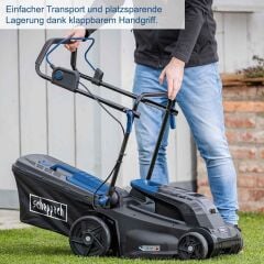 Scheppach BC-MP380 Akülü Çim Biçme Makinesi 2X4.0 Ah Akü ve Şarj Cihazlı